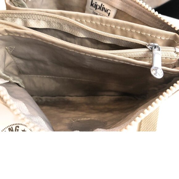 brand new Kipling CREATIVITY LARGE POUCHE metallic silver Multi-use makeup bag - Picture 6 of 7